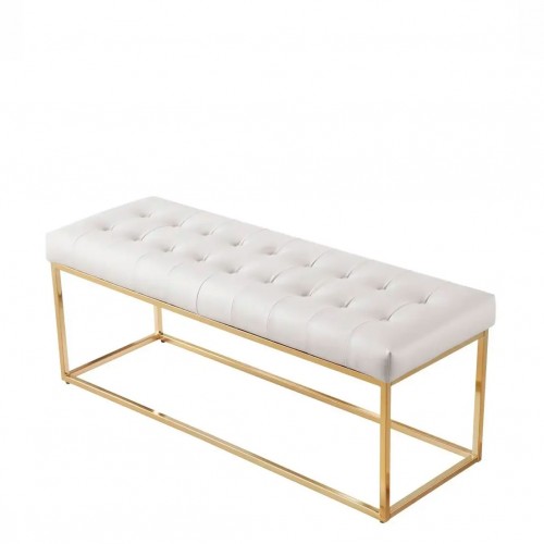 Лавка м`яка на металевому каркасі TOP беж KOMODO